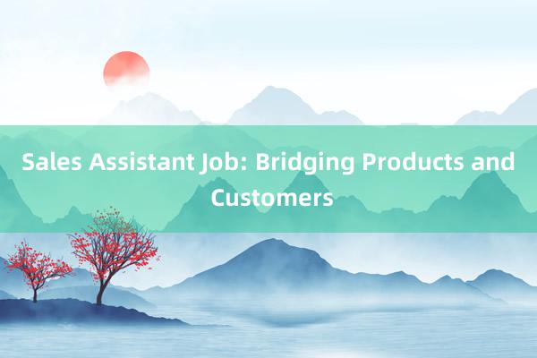 Sales Assistant Job: Bridging Products and Customers